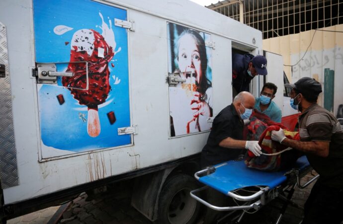 Gazan Hospitals Resort to Unconventional Ice Cream Trucks as Death Toll Skyrockets