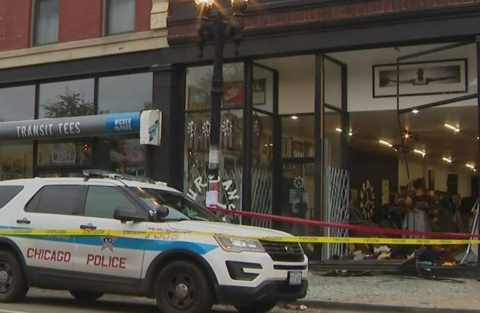 Bold Bandits Strike Again: Chicago Clothing Store Falls Victim to Another Daring Crash-and-Grab Raid